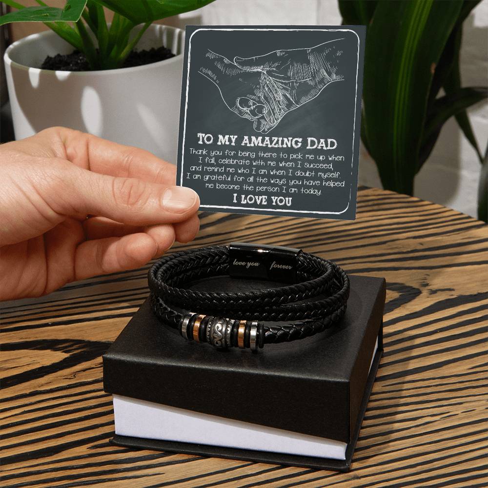 To My Amazing Dad Bracelet, Father's Day gift, Dads "Love You Forever" Bracelet - keepsaken