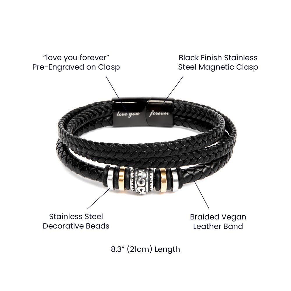 To My Amazing Dad Bracelet, Father's Day gift, Dads "Love You Forever" Bracelet - keepsaken
