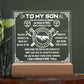 To My Son You Are As Brave As Ragnar As Wise as Odin And As Strong As Thor Square Acrylic Plaque - keepsaken