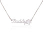 Custom Personalized Paw Print Name Necklace - keepsaken