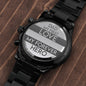 Dad My First Love My Forever Hero Black Chronograph Watch - keepsaken