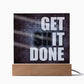 Get Sh*t Done Motivational Square Acrylic Plaque, Motivational Decor - keepsaken