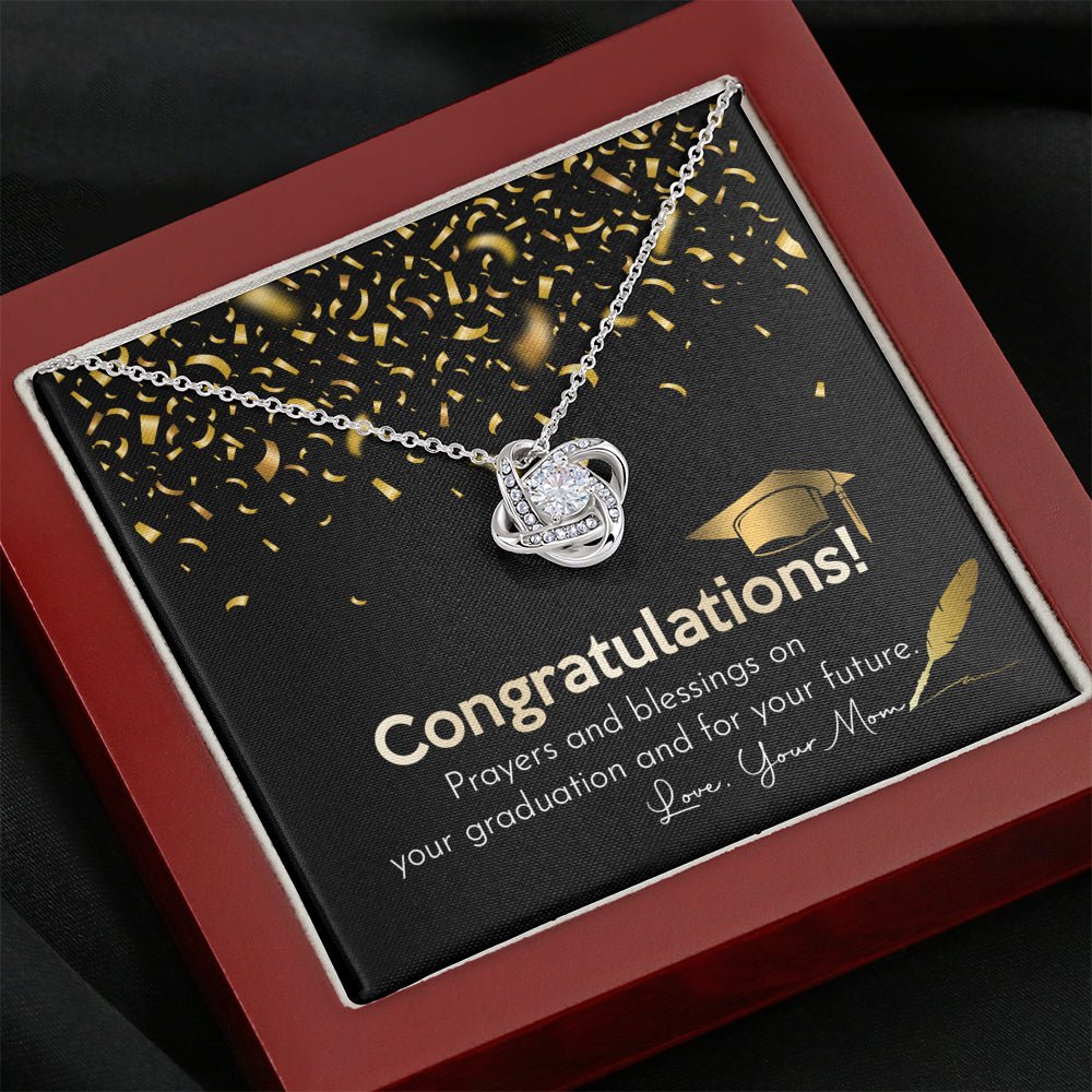 Graduation Gift, Love Knot Necklace Graduation Card Necklace - keepsaken