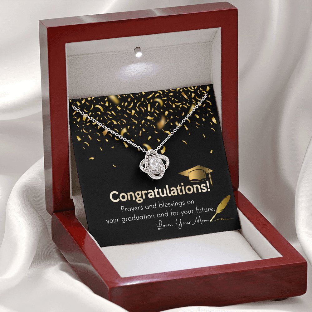 Graduation Gift, Love Knot Necklace Graduation Card Necklace - keepsaken