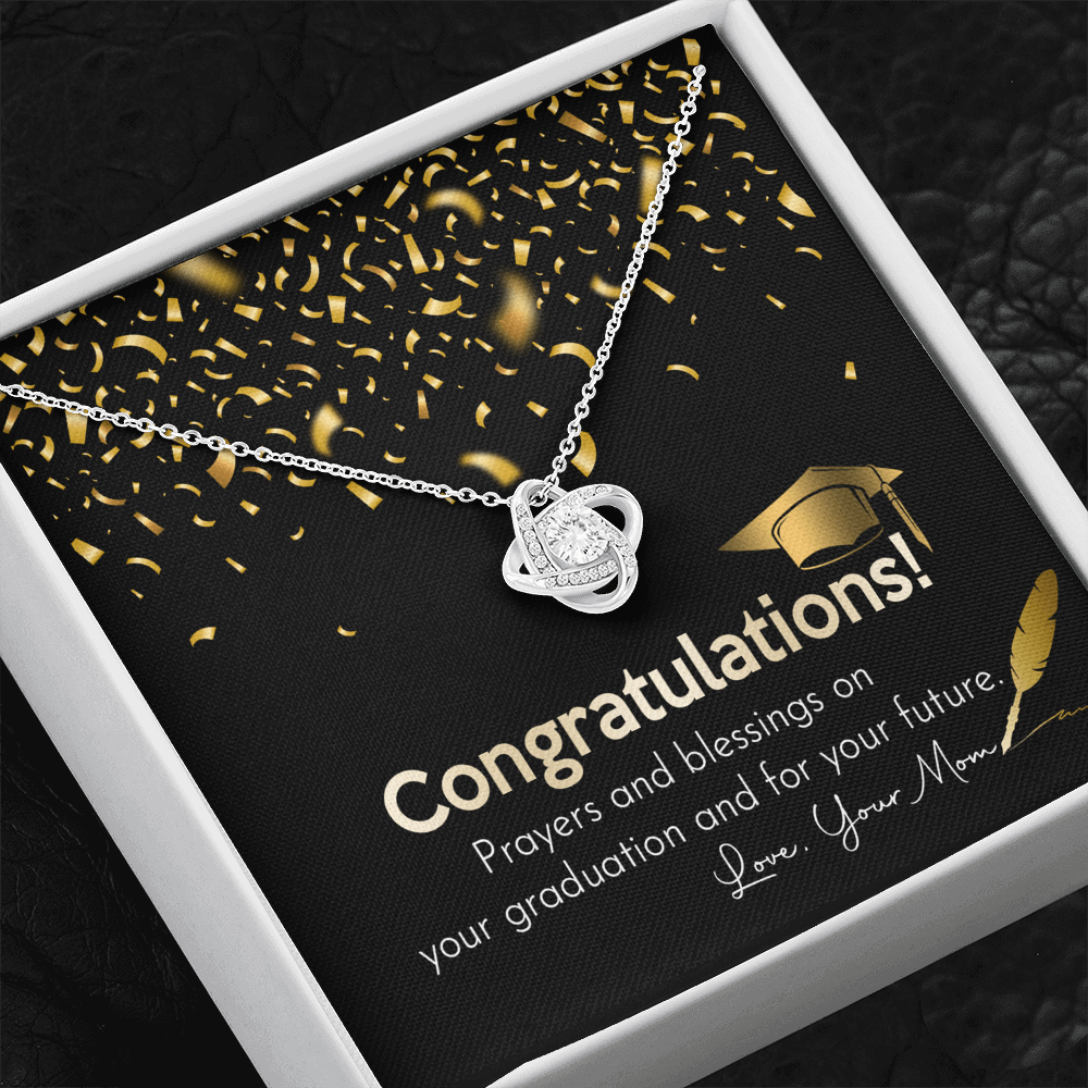 Graduation Gift, Love Knot Necklace Graduation Card Necklace - keepsaken