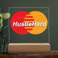 Hustle Hard Square Acrylic Plaque With Optional LED Wooden Base, Hustle Hard, Motivational Sign - keepsaken