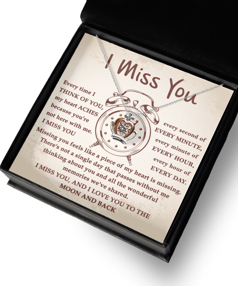 I Miss You Every Second | Crown Pendant Pendant Necklace - keepsaken