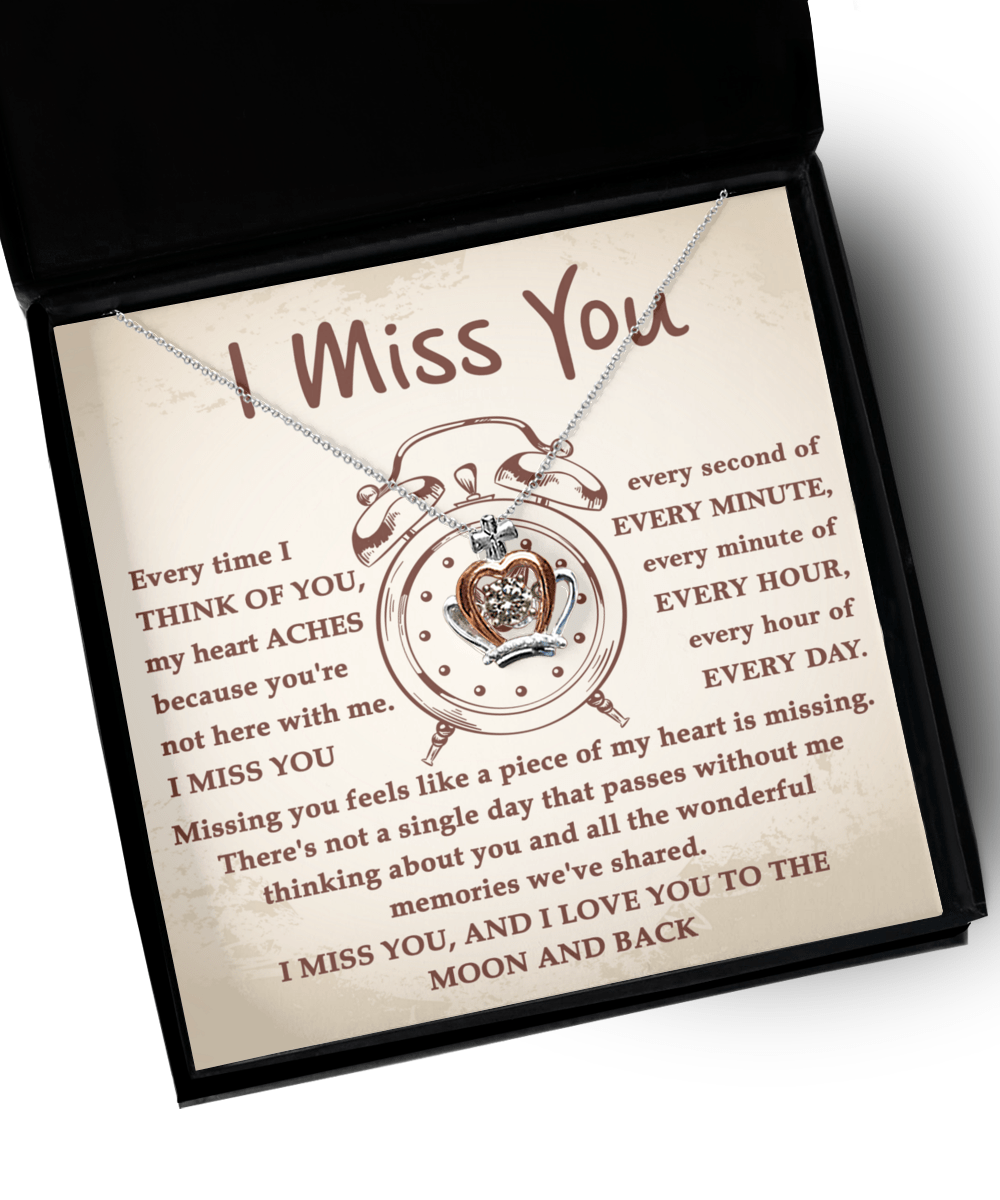 I Miss You Every Second | Crown Pendant Pendant Necklace - keepsaken