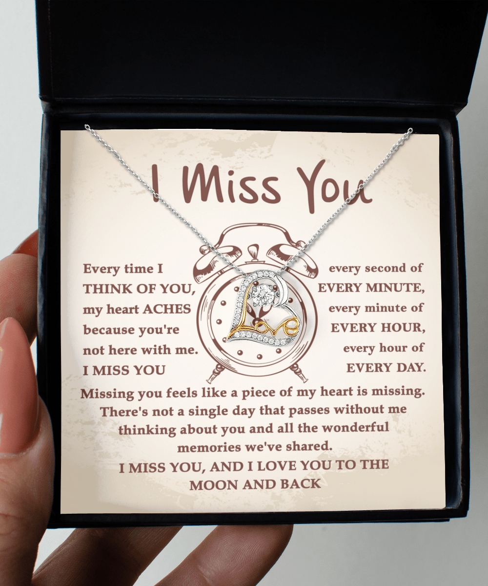 I Miss You Every Second | Love Dancing Necklace - keepsaken