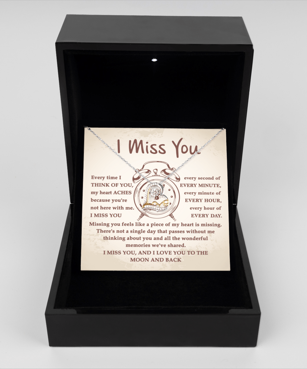 I Miss You Every Second | Love Dancing Necklace - keepsaken