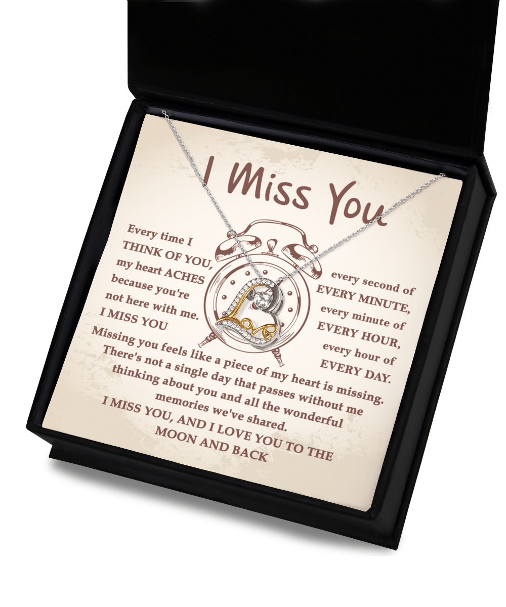 I Miss You Every Second | Love Dancing Necklace - keepsaken