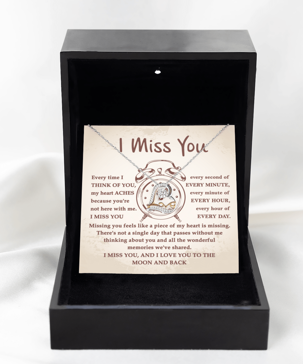 I Miss You Every Second | Love Dancing Necklace - keepsaken