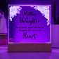 Mother & Daughter Square Acrylic Plaque, Never Truly Apart Maybe In Distance But Never In Heart - keepsaken
