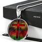 Red Cross Stained Glass Design Pendent Necklace - keepsaken