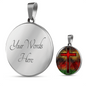 Red Cross Stained Glass Design Pendent Necklace - keepsaken