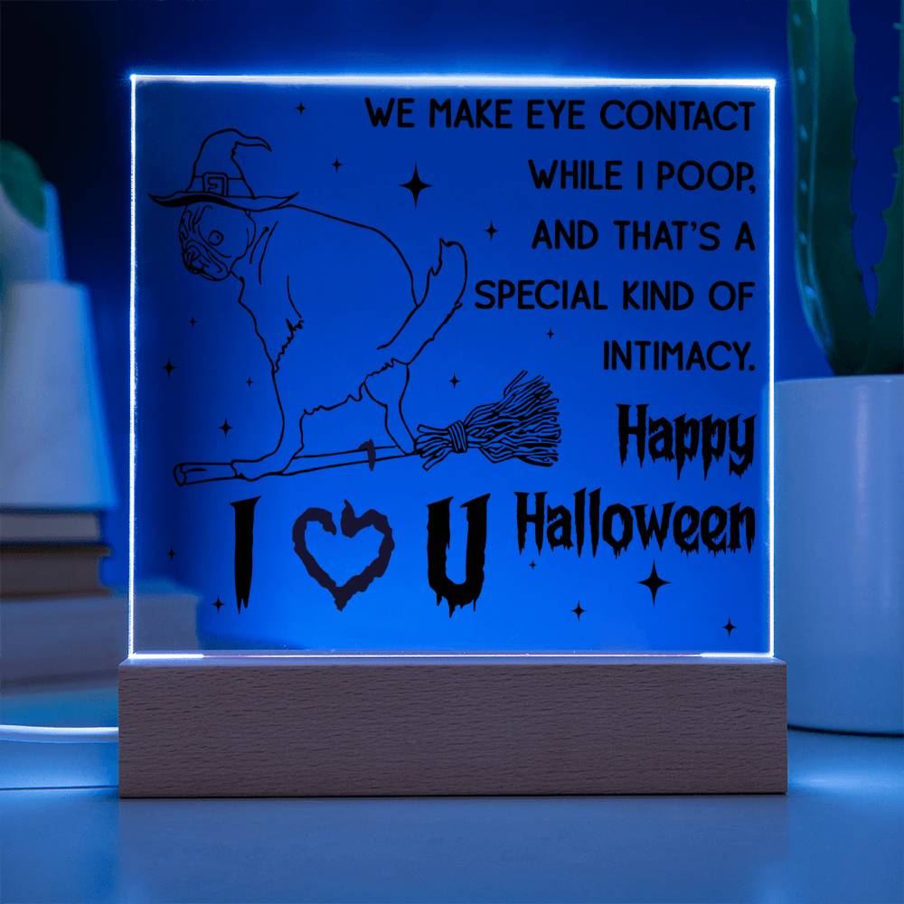 Special Kind Of Intimacy Funny Cat Halloween Gift | Square Acrylic Plaque - keepsaken