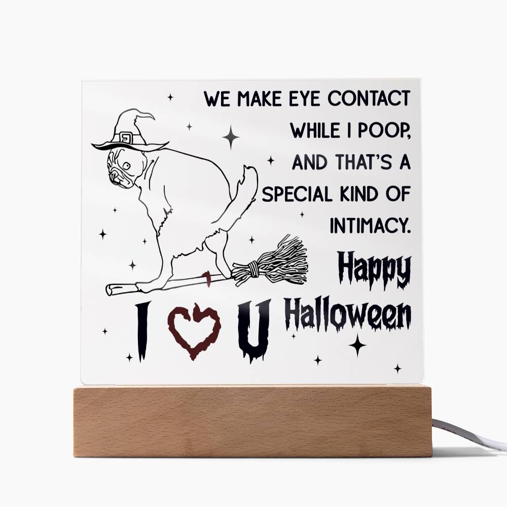 Special Kind Of Intimacy Funny Cat Halloween Gift | Square Acrylic Plaque - keepsaken