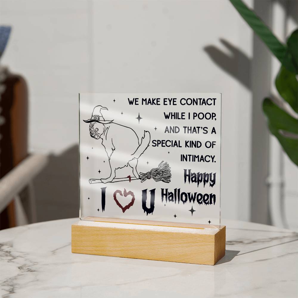 Special Kind Of Intimacy Funny Cat Halloween Gift | Square Acrylic Plaque - keepsaken