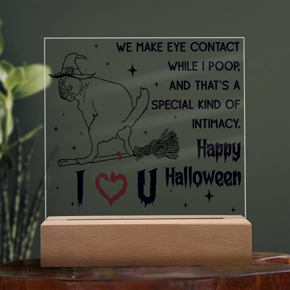 Special Kind Of Intimacy Funny Cat Halloween Gift | Square Acrylic Plaque - keepsaken