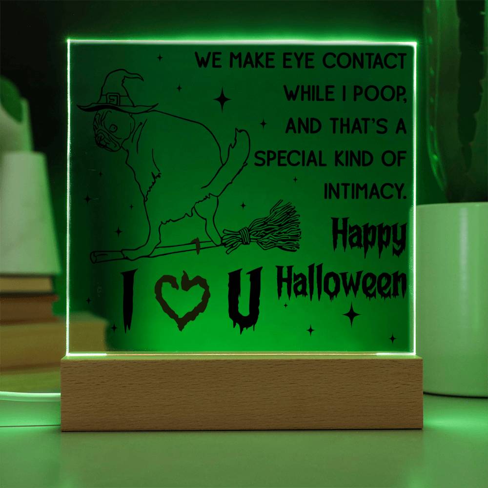 Special Kind Of Intimacy Funny Cat Halloween Gift | Square Acrylic Plaque - keepsaken