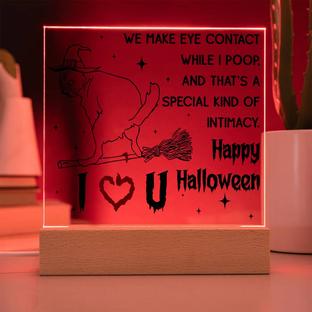 Special Kind Of Intimacy Funny Cat Halloween Gift | Square Acrylic Plaque - keepsaken