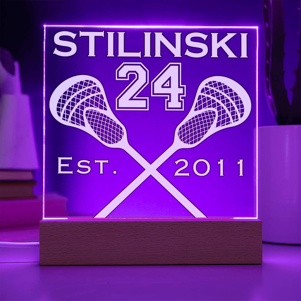 Stiles Stilinski 24 Teen Wolf Beacon Hills Lacrosse Acrylic, Stilinski 24 Square Acrylic Plaque, Est 2011 - keepsaken