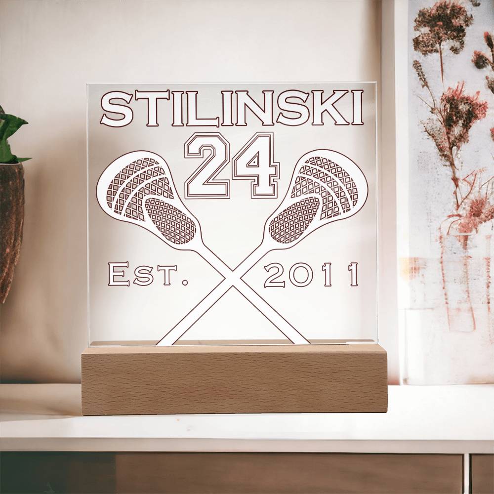 Stiles Stilinski 24 Teen Wolf Beacon Hills Lacrosse Acrylic, Stilinski 24 Square Acrylic Plaque, Est 2011 - keepsaken