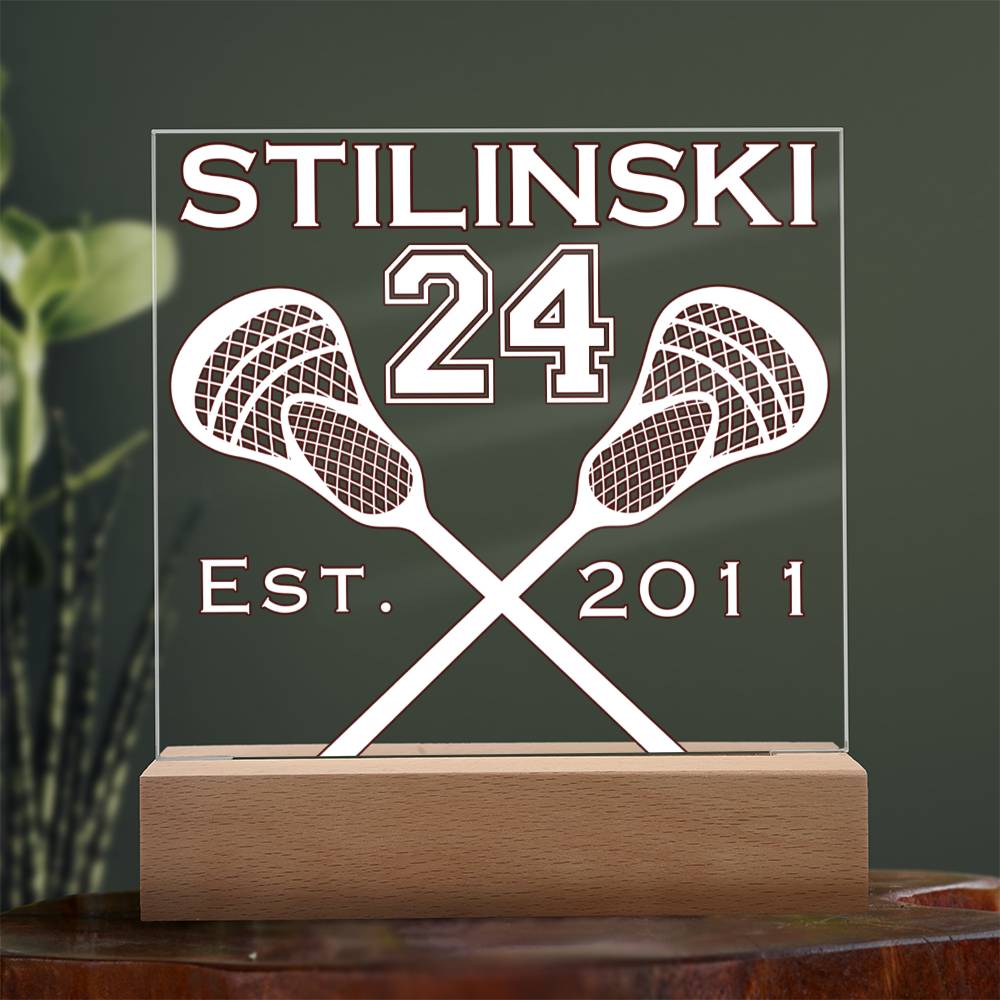 Stiles Stilinski 24 Teen Wolf Beacon Hills Lacrosse Acrylic, Stilinski 24 Square Acrylic Plaque, Est 2011 - keepsaken