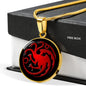 Targaryen Pendant Game of Thrones Jewelry House Targaryen Necklace With Engraving Option - keepsaken