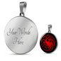Targaryen Pendant Game of Thrones Jewelry House Targaryen Necklace With Engraving Option - keepsaken
