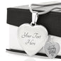 Team Bride Engraved Heart Pendant Necklace - keepsaken