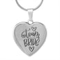Team Bride Engraved Heart Pendant Necklace - keepsaken