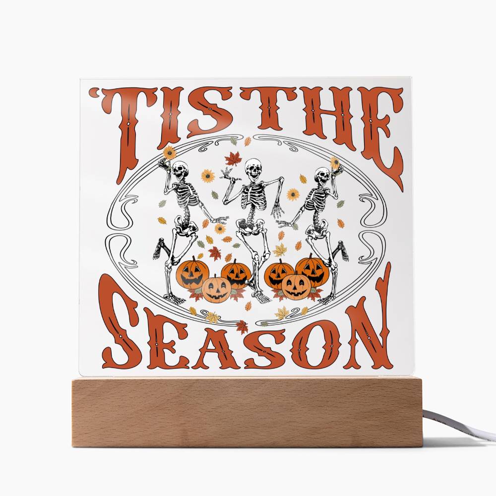 Tis The Season Halloween Square Acrylic Plaque, Halloween Decor - keepsaken