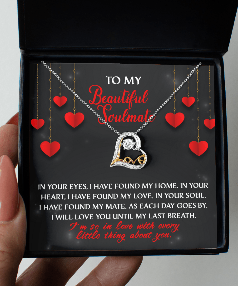 To My Beautiful Soulmate Love Every Little Thing About You | Love Dancing Necklace - keepsaken