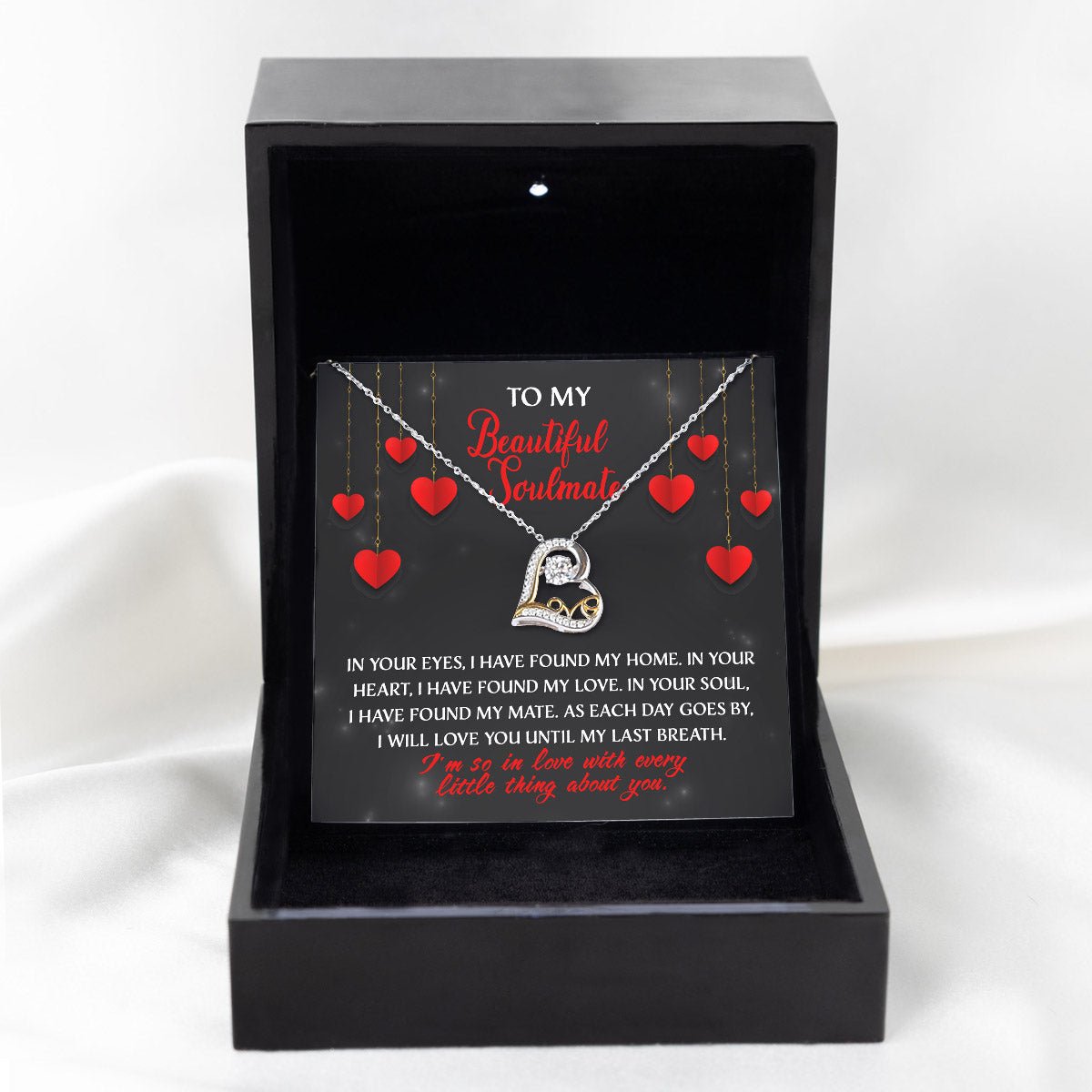 To My Beautiful Soulmate Love Every Little Thing About You | Love Dancing Necklace - keepsaken