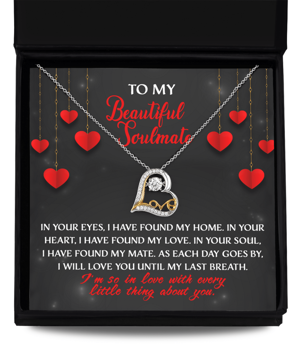 To My Beautiful Soulmate Love Every Little Thing About You | Love Dancing Necklace - keepsaken