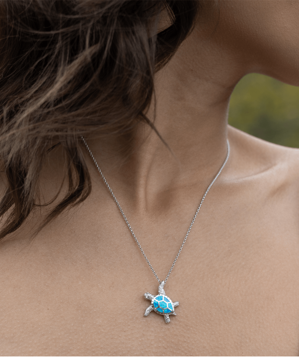 To My Beloved Daughter Stronger Than You Realize | Opal Turtle Necklace - keepsaken