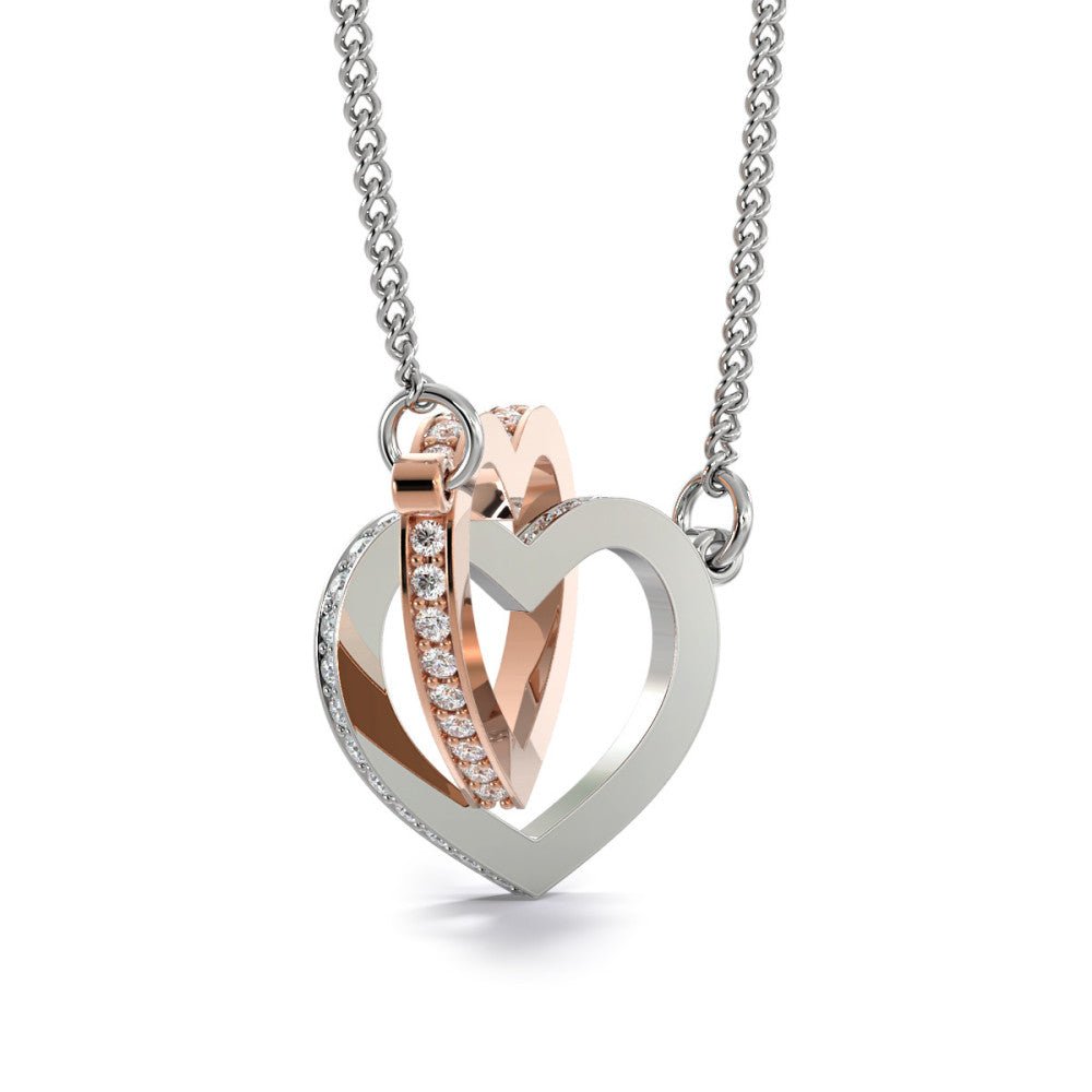 To My Daughter You Will Always Be My Baby Girl Love Mom, Interlocking Heart Necklace, Daughter Gift - keepsaken