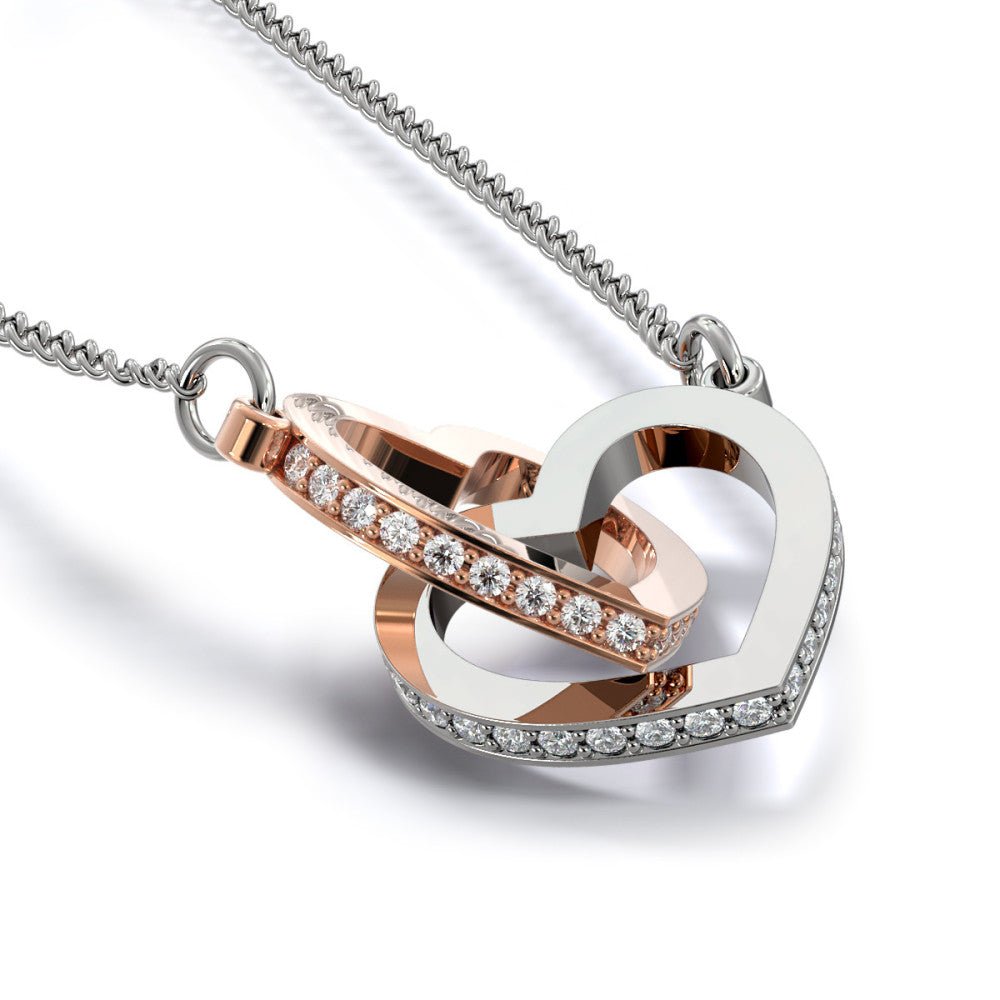 To My Daughter You Will Always Be My Baby Girl Love Mom, Interlocking Heart Necklace, Daughter Gift - keepsaken
