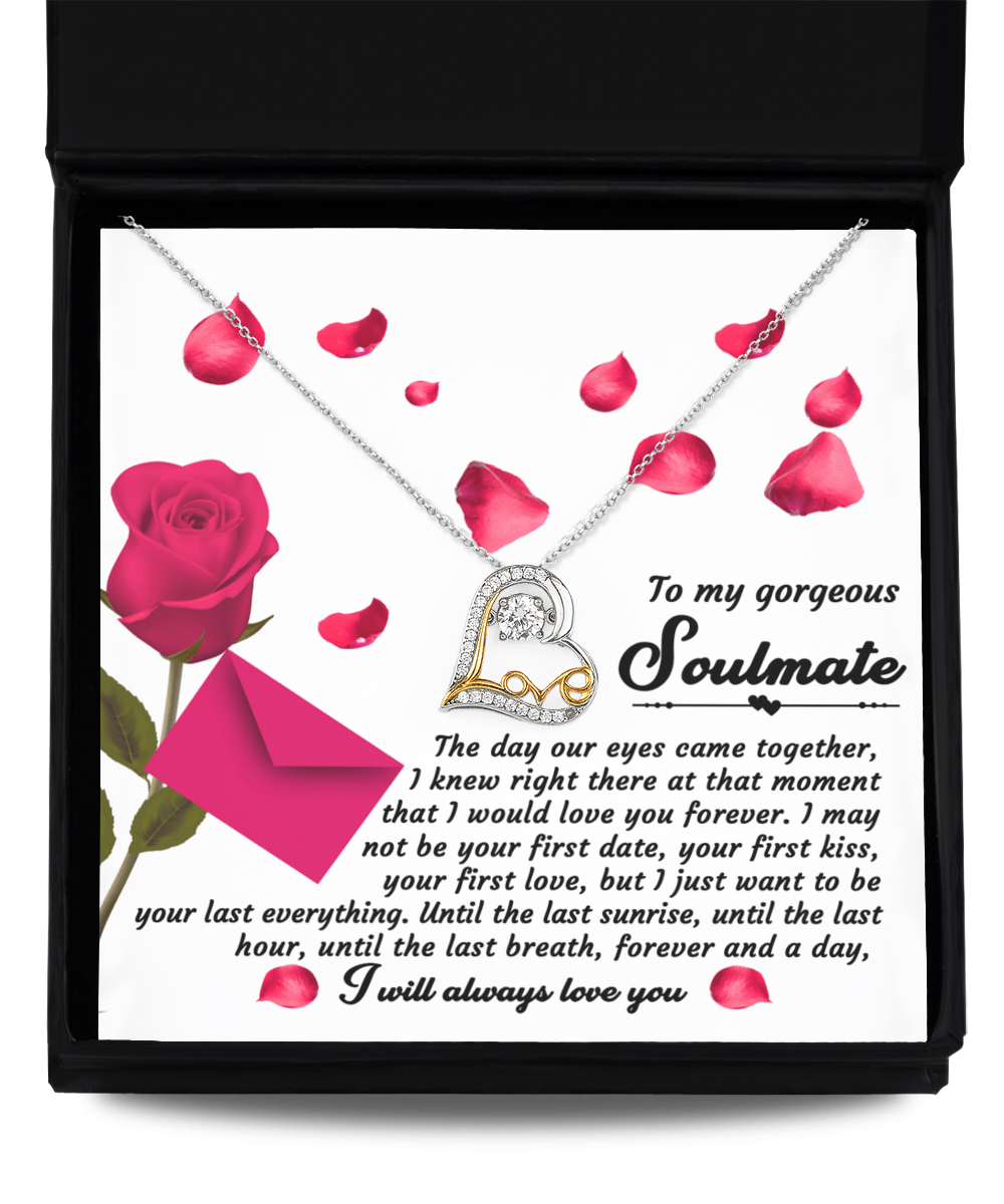 To My Gorgeous Soulmate Until The Last Breath | Love Dancing Necklace - keepsaken