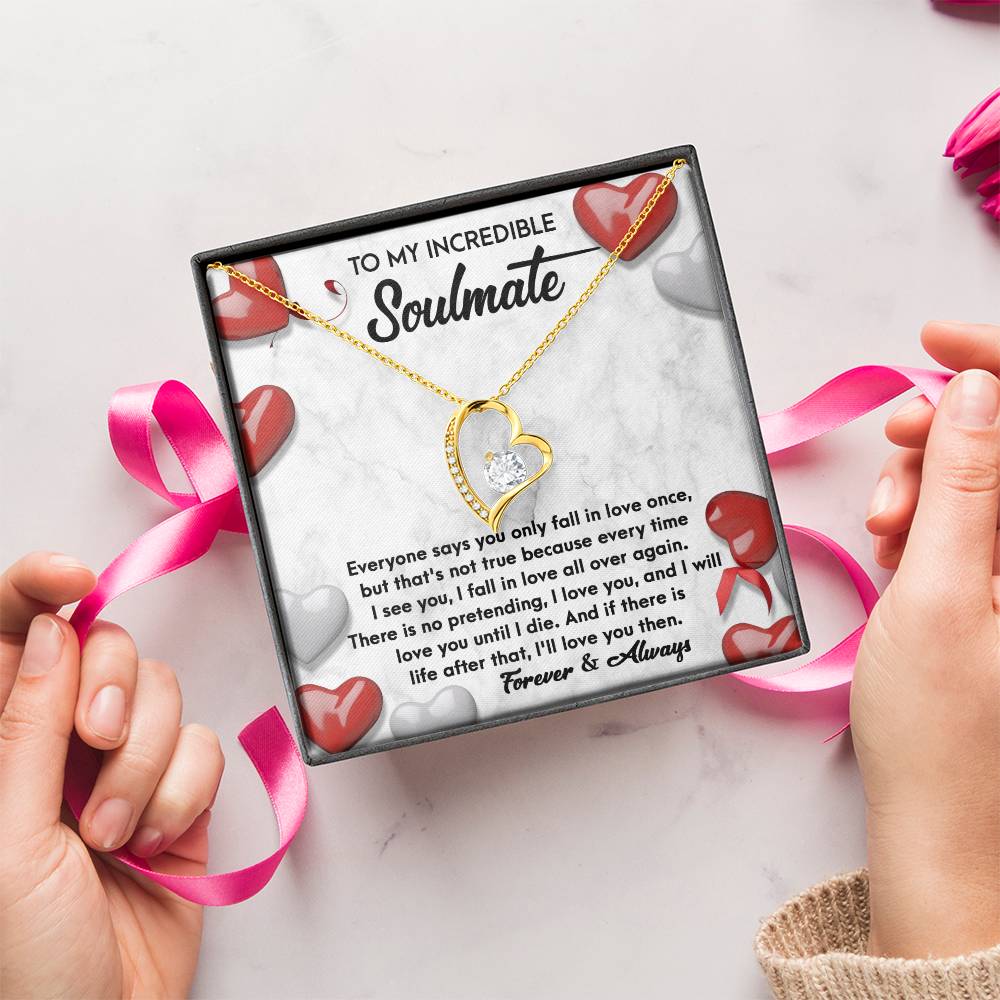 To My Incredible Soulmate Forever & Always | Forever Love Necklace - keepsaken