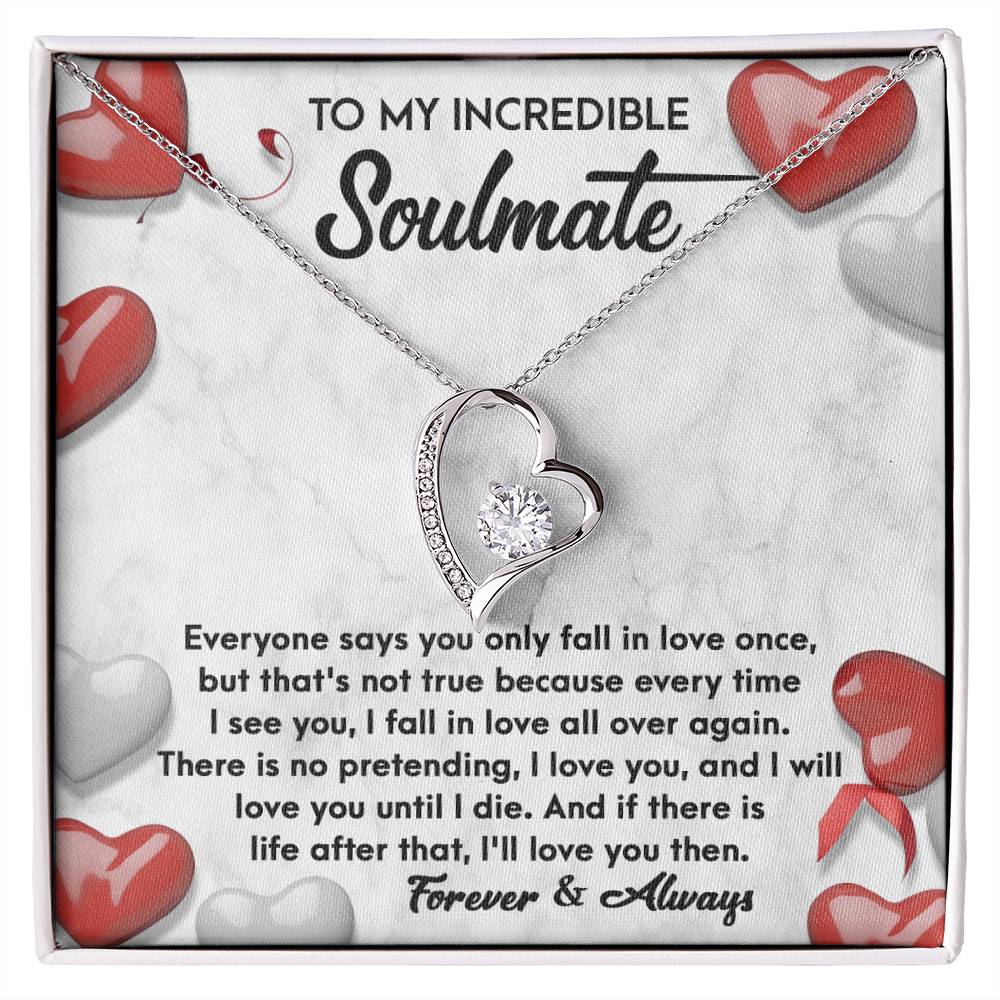 To My Incredible Soulmate Forever & Always | Forever Love Necklace - keepsaken