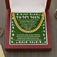 To My Man Love You More Than Words Can Express Cuban Link Chain, Gift For Him - keepsaken