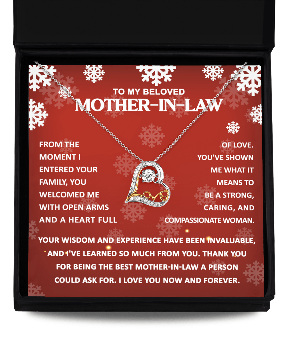 To My Mother-In-Law Compassionate Woman | Love Dancing Pendant Necklace - keepsaken