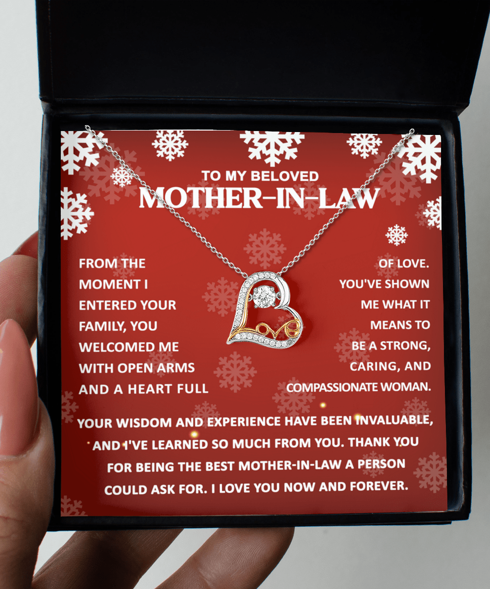 To My Mother-In-Law Compassionate Woman | Love Dancing Pendant Necklace - keepsaken
