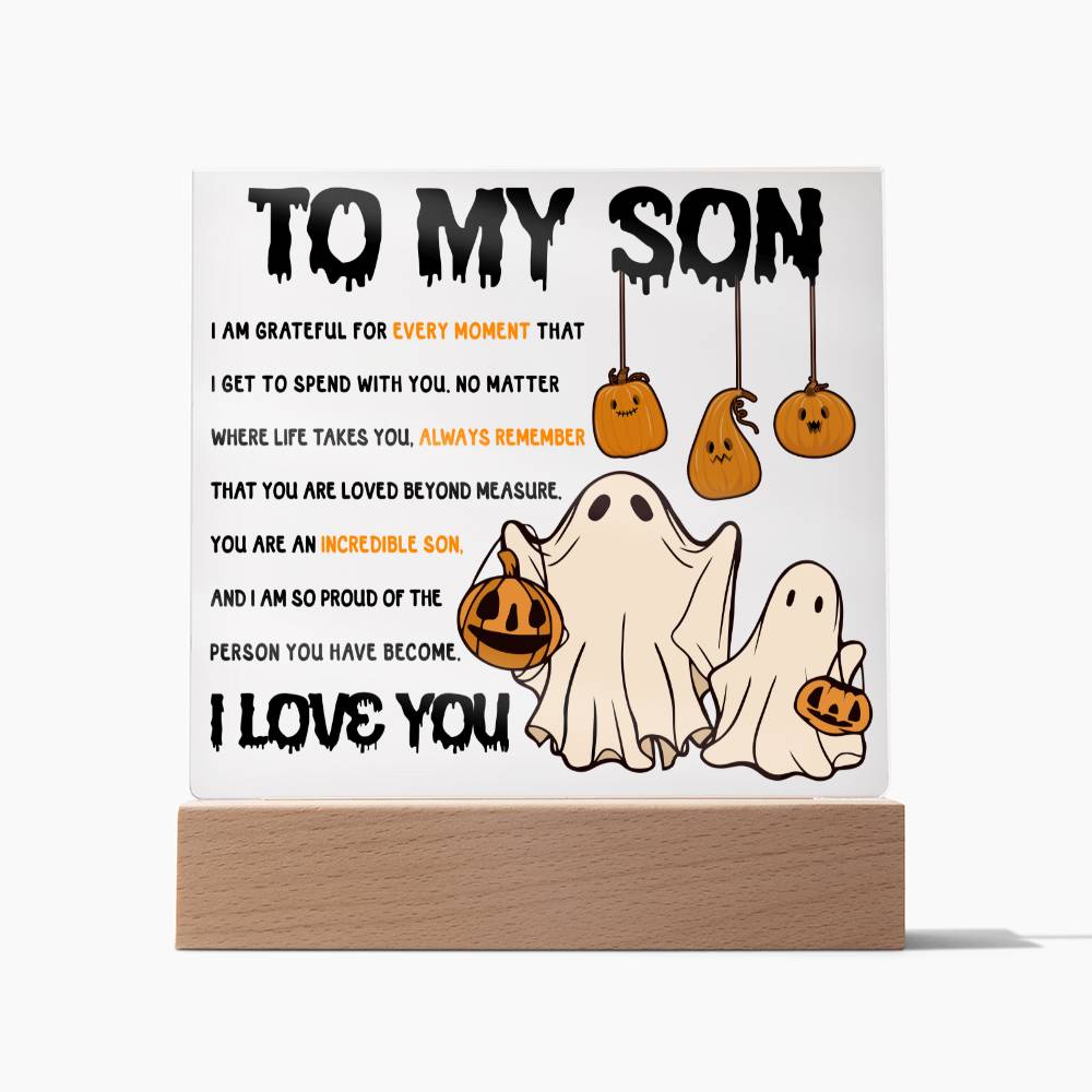 To My Son You Are An Incredible Son | Square Acrylic Plaque - keepsaken