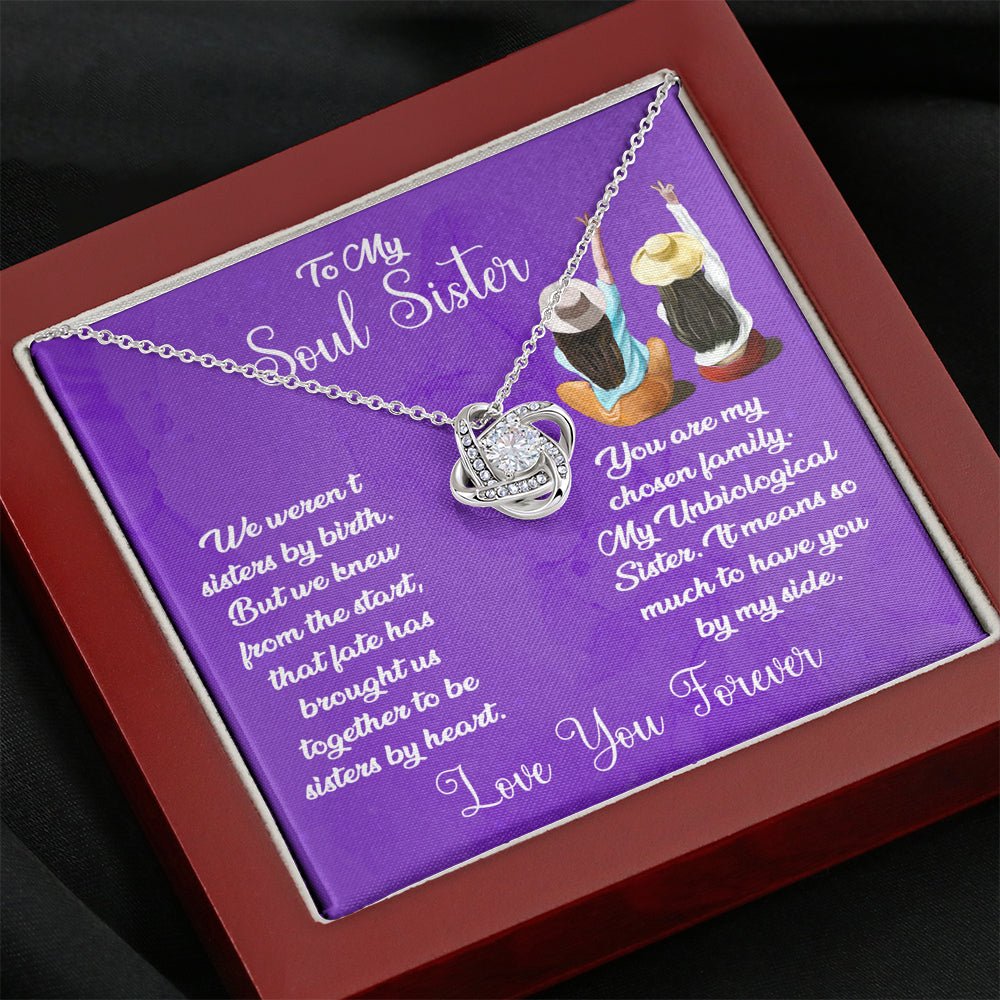 To My Soul Sister Love Knot Necklace - keepsaken