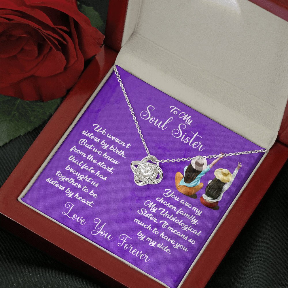 To My Soul Sister Love Knot Necklace - keepsaken
