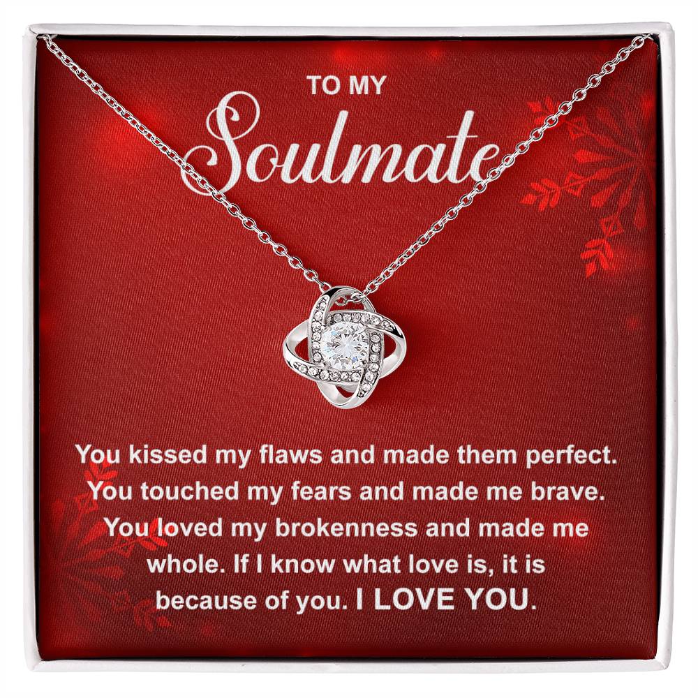 To My Soulmate Because I Love You, Love Knot Necklace - keepsaken