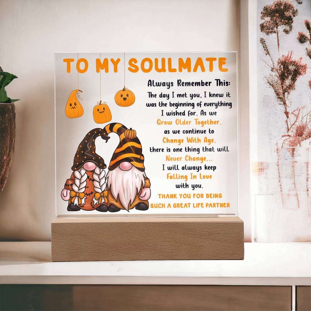 To My Soulmate Grow Old Together | Square Acrylic Plaque - keepsaken
